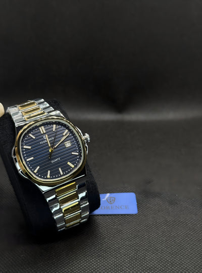 Florence Prestige Dual-Tone Black Dial Quartz Watch